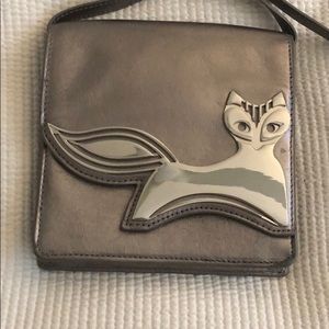 Jonathan Adler silver fox messenger bag
